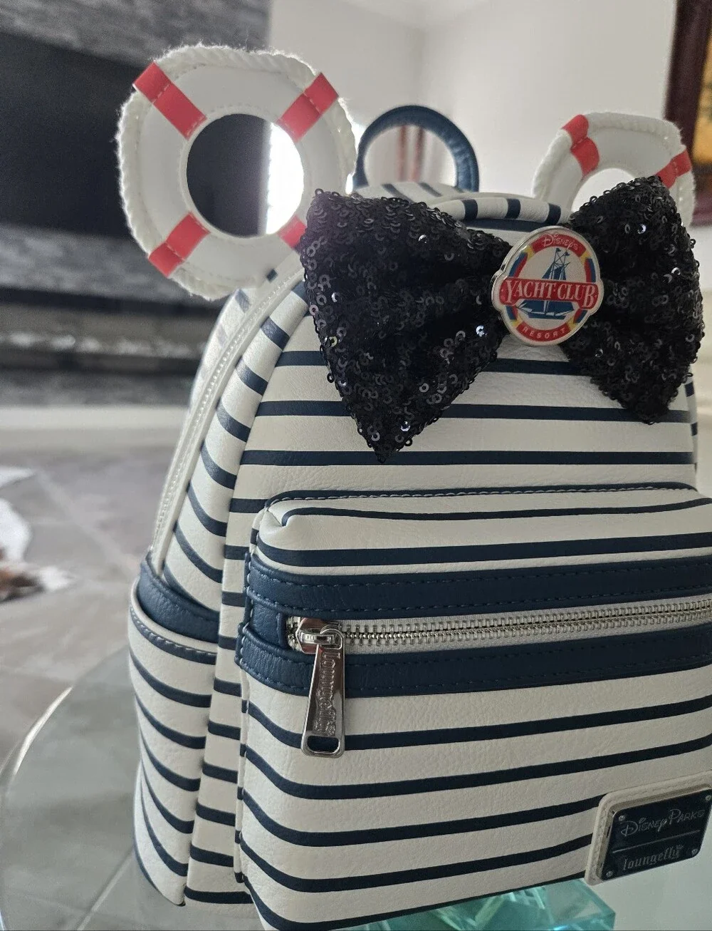Disney Parks Exclusive Mickey Yacht Club Resort Loungefly Backpack NWT